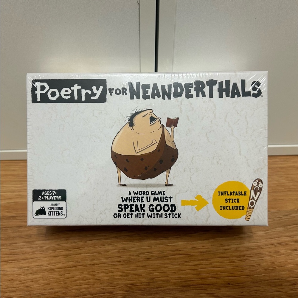 Poetry for Neanderthals Party Game with Inflatable Stick